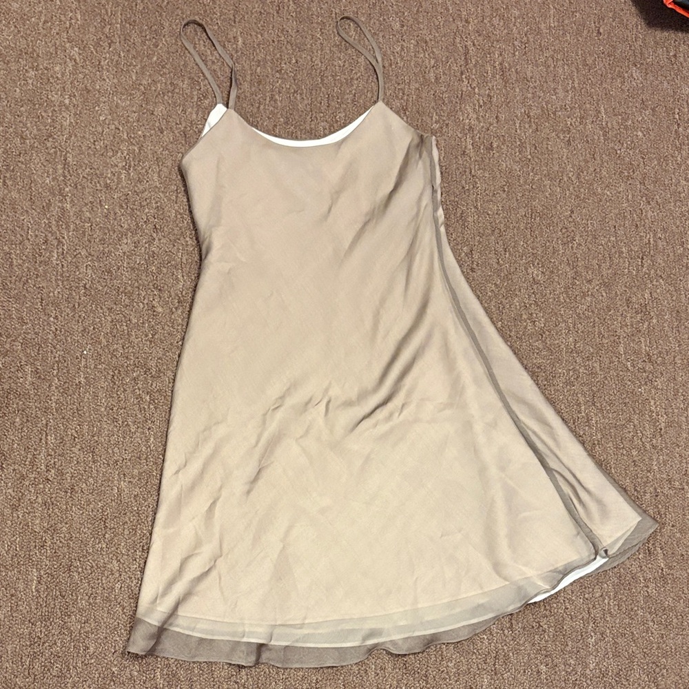 Elegant Beige Slip Dress